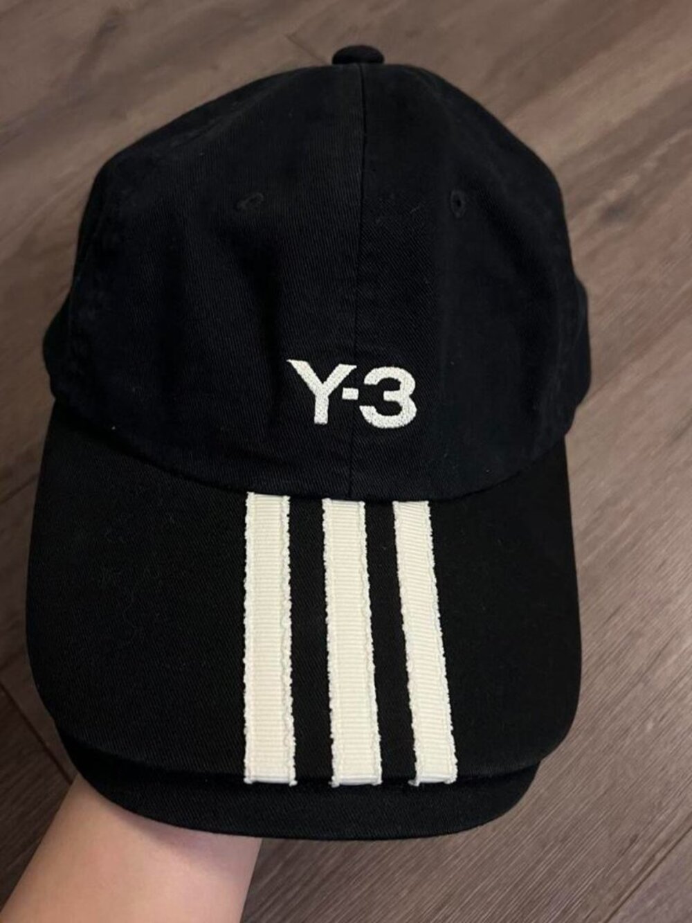 Y-3 Stripes Double Brim Cap - Black